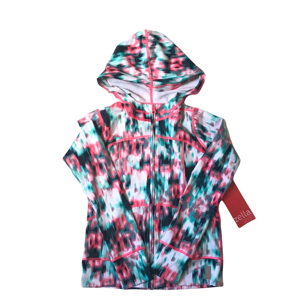 NWT Zella Girl performance athletic zip up hoodie jacket size Large (10/12)